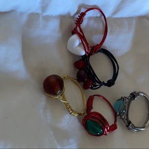 Mystery handmade wire ring bundle